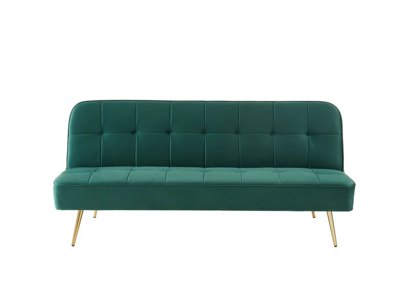 Banquette Aroma En Velours Vert 3 Places Convertible 3 Banquette Aroma En Velours Vert 3 Places Convertible
