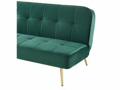 Banquette Aroma En Velours Vert 3 Places Convertible 9 Banquette Aroma En Velours Vert 3 Places Convertible -Banquette Soldes Magasin G CNF X15268242 D
