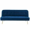 Banquette Aroma En Velours Bleu 3 Places Convertible -Banquette Soldes Magasin G CNF X50241857 B