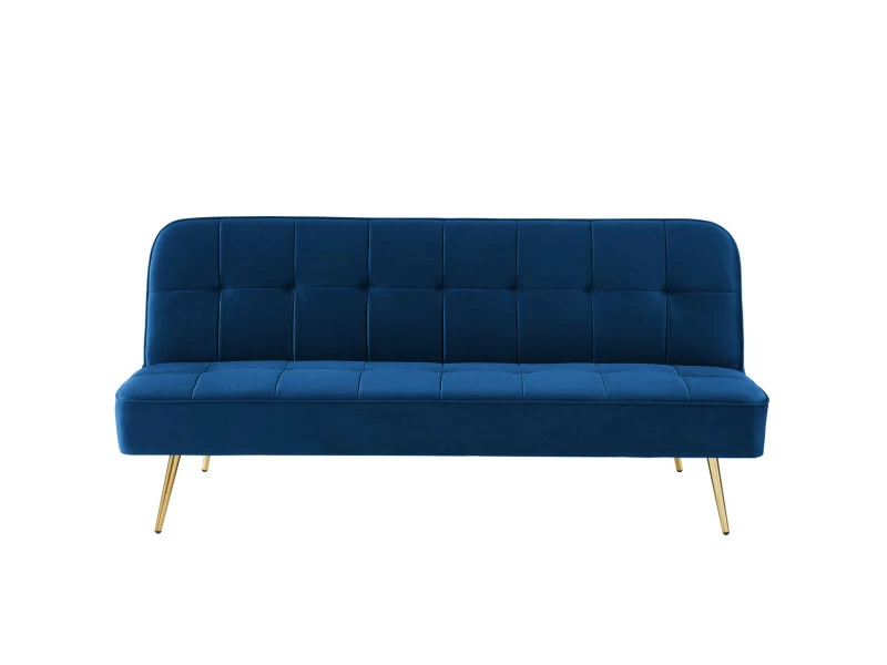 Banquette Aroma En Velours Bleu 3 Places Convertible 3 Banquette Aroma En Velours Bleu 3 Places Convertible