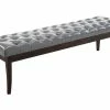Banc Ramses Similicuir Antique Sombre , Gris/150 Cm