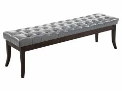 Banc Ramses Similicuir Antique Sombre , Gris/150 Cm