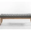 Banc Ramses Tissu Pieds Antique Clair , Gris/150 Cm -Banquette Soldes Magasin G CNF Y20747198 C
