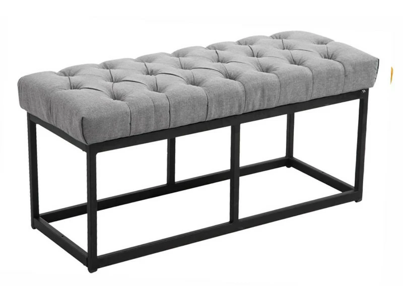 Banquette Amun B Tissu , Gris/100 Cm 3 Banquette Amun B Tissu , Gris/100 Cm