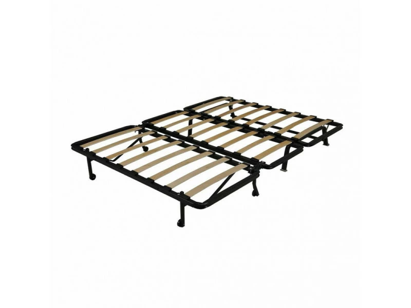 Banquette Lit Bz 140x190 Cm En Tissu Bleu Et Matelas 12 Cm - Cyriac 7 Banquette Lit Bz 140x190 Cm En Tissu Bleu Et Matelas 12 Cm - Cyriac – Image 5