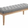 Banc Ramses Tissu Pieds Antique Clair , Gris/120 Cm -Banquette Soldes Magasin G CNF Y29206974 B