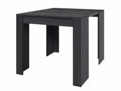 Dmora Table Console Extensible Avec Compartiment Pour Les Rallonges, Gris Anthracite, 90 X 51 X 78 Cm (jusqu'à 237 Avec Extensions).