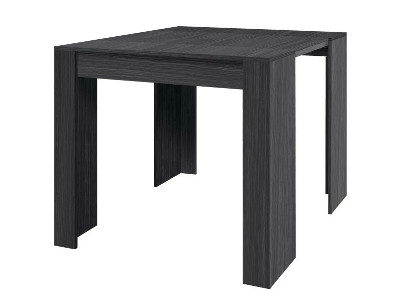 Dmora Table Console Extensible Avec Compartiment Pour Les Rallonges, Gris Anthracite, 90 X 51 X 78 Cm (jusqu'à 237 Avec Extensions). 3 Dmora Table Console Extensible Avec Compartiment Pour Les Rallonges, Gris Anthracite, 90 X 51 X 78 Cm (jusqu'à 237 Avec Extensions).