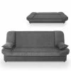Maddy - Banquette Clic Clac Convertible En Tissu Gris -Banquette Soldes Magasin G CNF Y64949673 B
