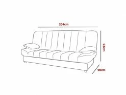 Maddy - Banquette Clic Clac Convertible En Tissu Gris 7 Maddy - Banquette Clic Clac Convertible En Tissu Gris -Banquette Soldes Magasin G CNF Y64949673 F