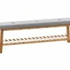 Banquette Marne En Tissu Avec Pieds Carrés En Bois De Bambou , Gris/150 Cm 1 Banquette Marne En Tissu Avec Pieds Carrés En Bois De Bambou , Gris/150 Cm -Banquette Soldes Magasin G CNF Z46749666 B